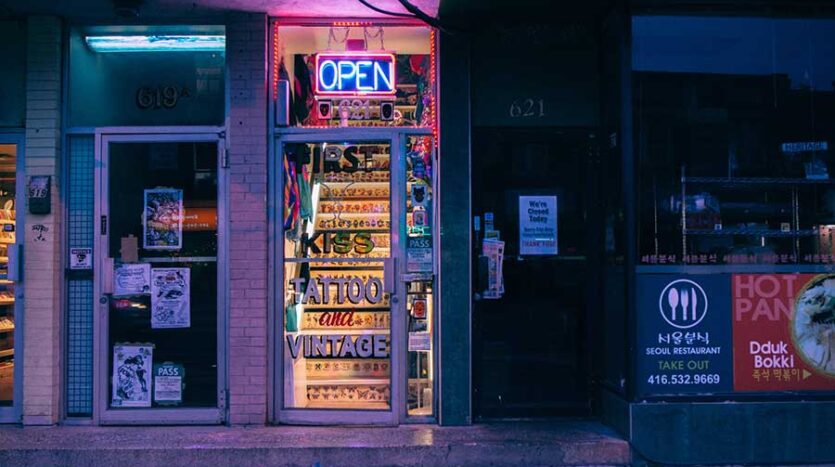 Tattoo and vintage shop in the Annex, Toronto neighborhood.